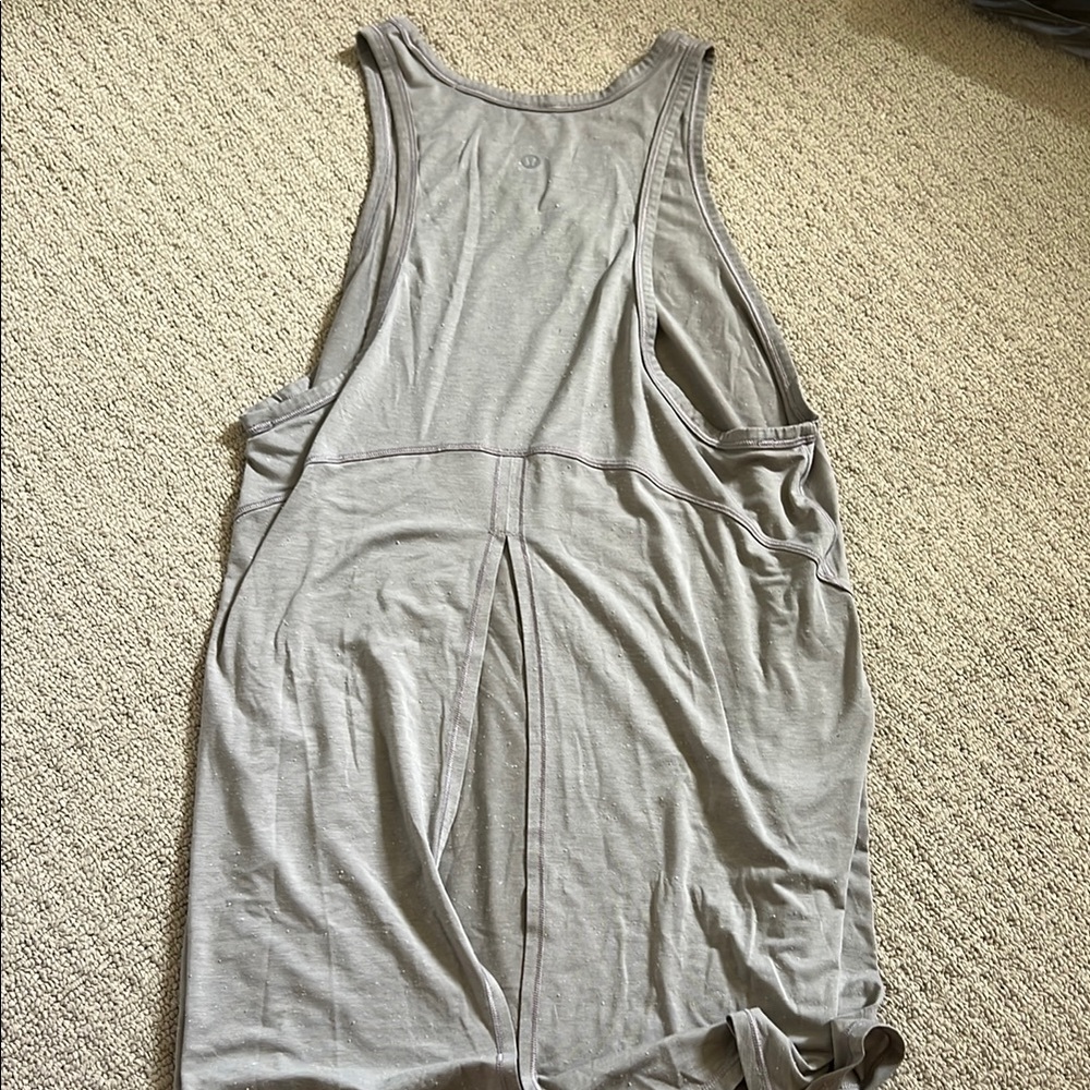 Gray Backless Sleeveless Tank Top